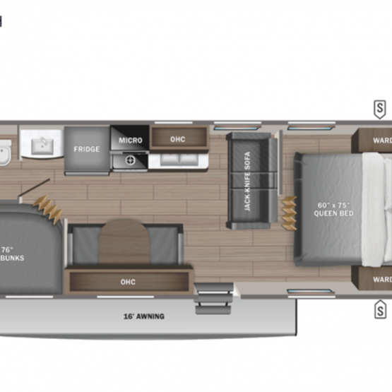 rental camper in wisconsin floor plan