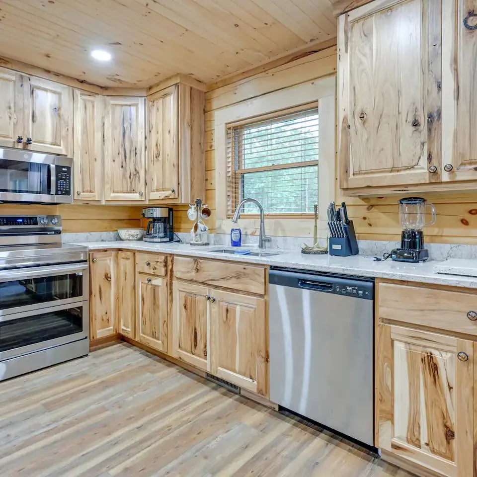 dishwasher in cabin for rent in adams wisconsin